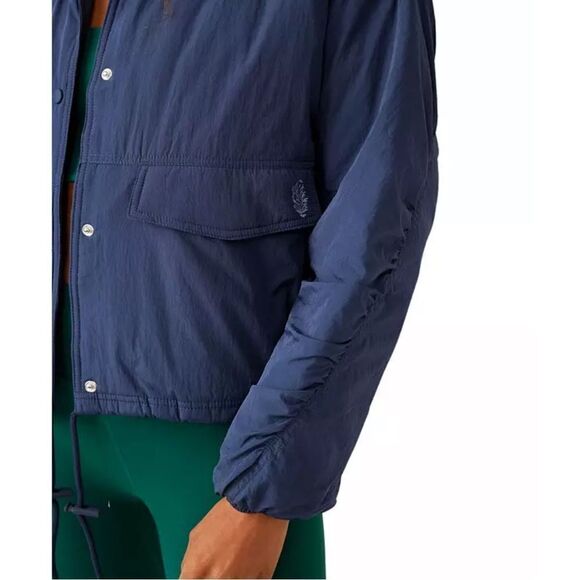 Free People Movement Off The Bleachers Coaches Jacket in Midnight Navy, XS $148 - Picture 4 of 10